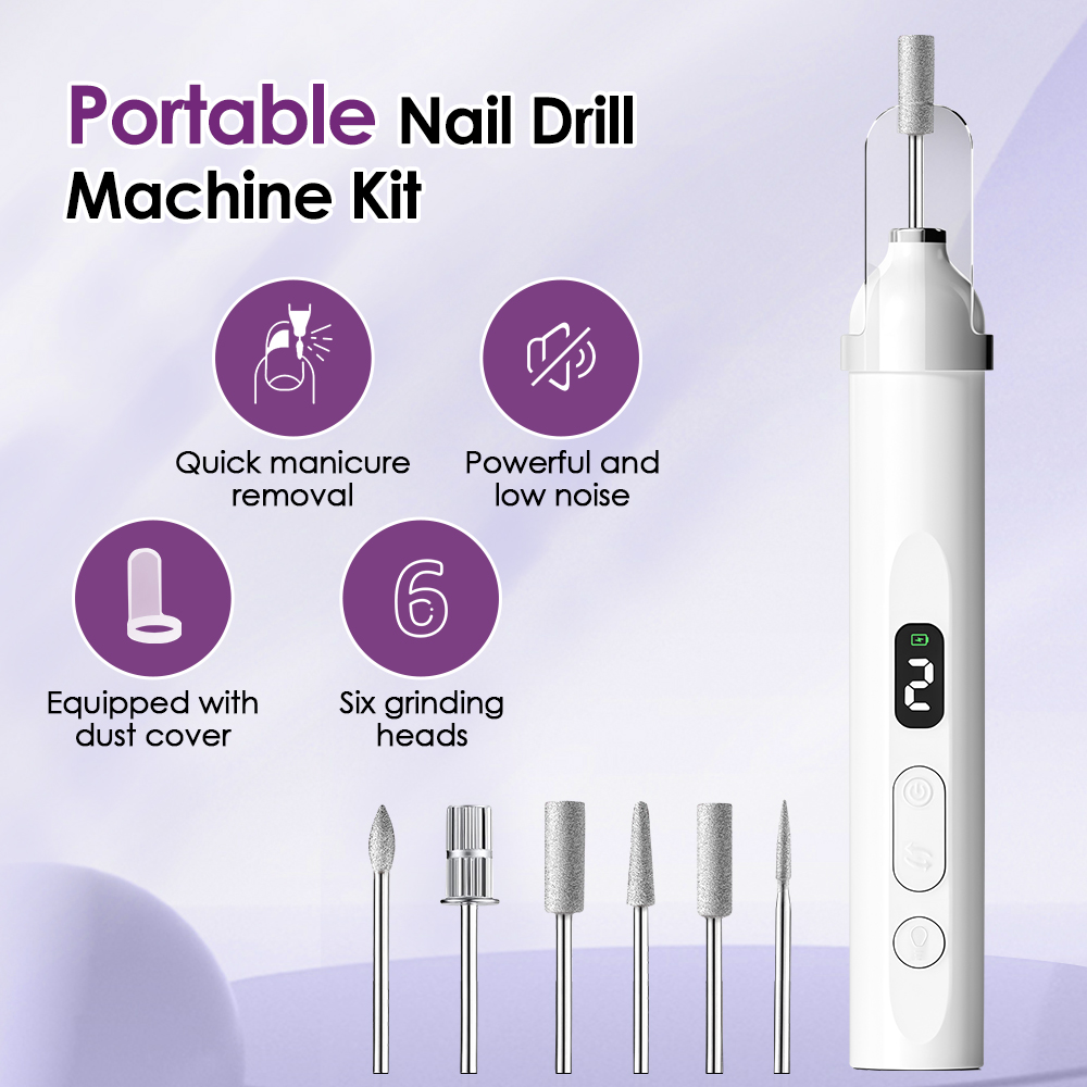Power Tools Equipment - Cordless Electric Nail Drill with UV