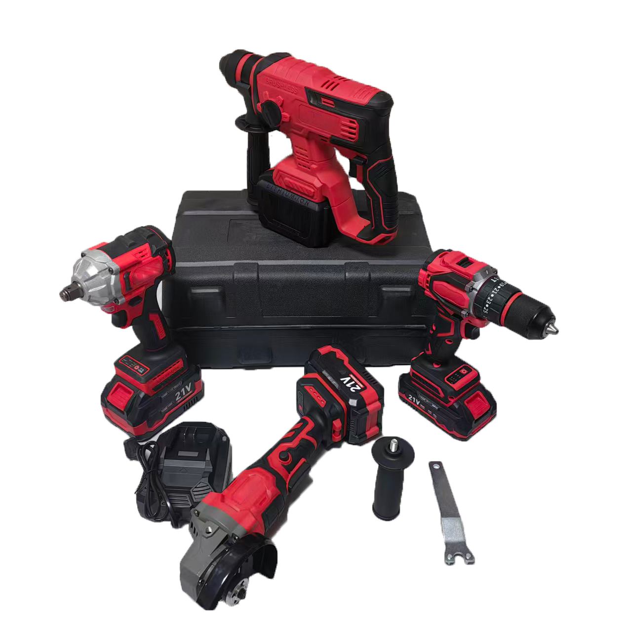 Power Tools Combo Kits - Cordless 4-in-1 Lithium Ion Power Tools