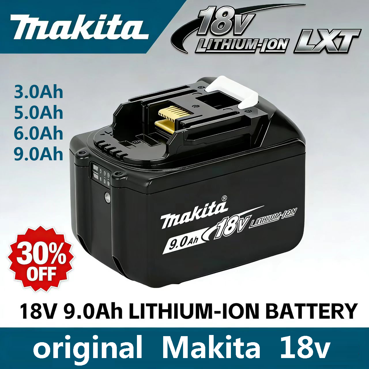 Power Tools Makita Set - original Makita 18V battery 6.0Ah 9.0AH
