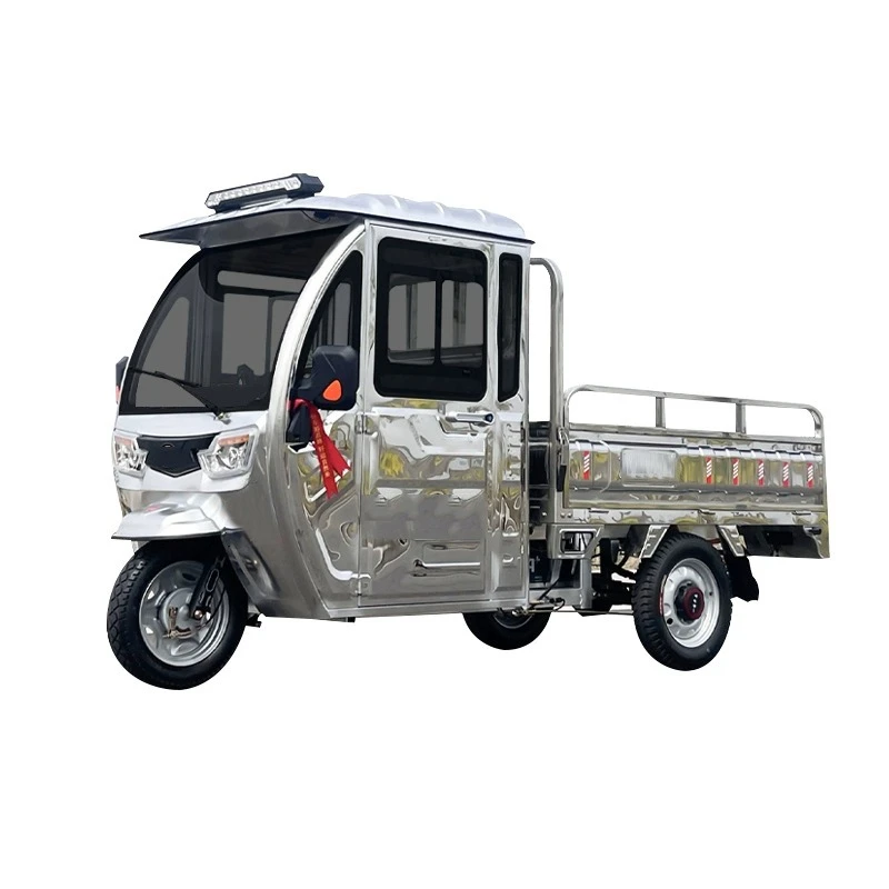 Power Tools King - Stainless steel electric tricycle pulling goods
