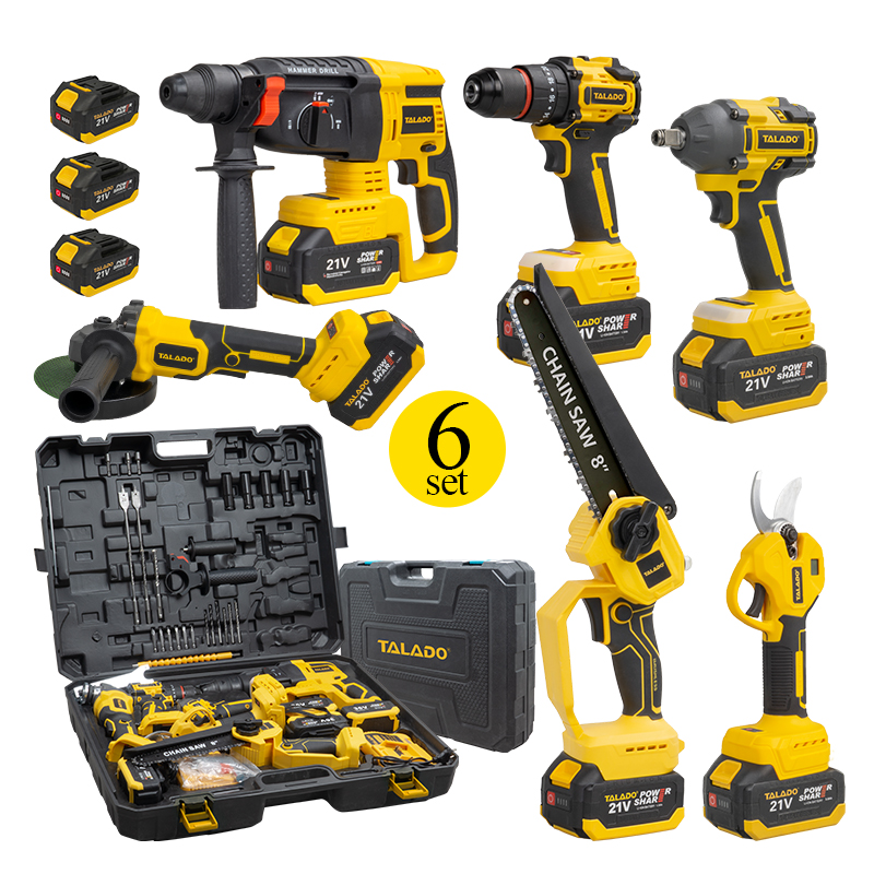 Power Tools Combo Kits - 20v 6-in-1 Power Tool Set For