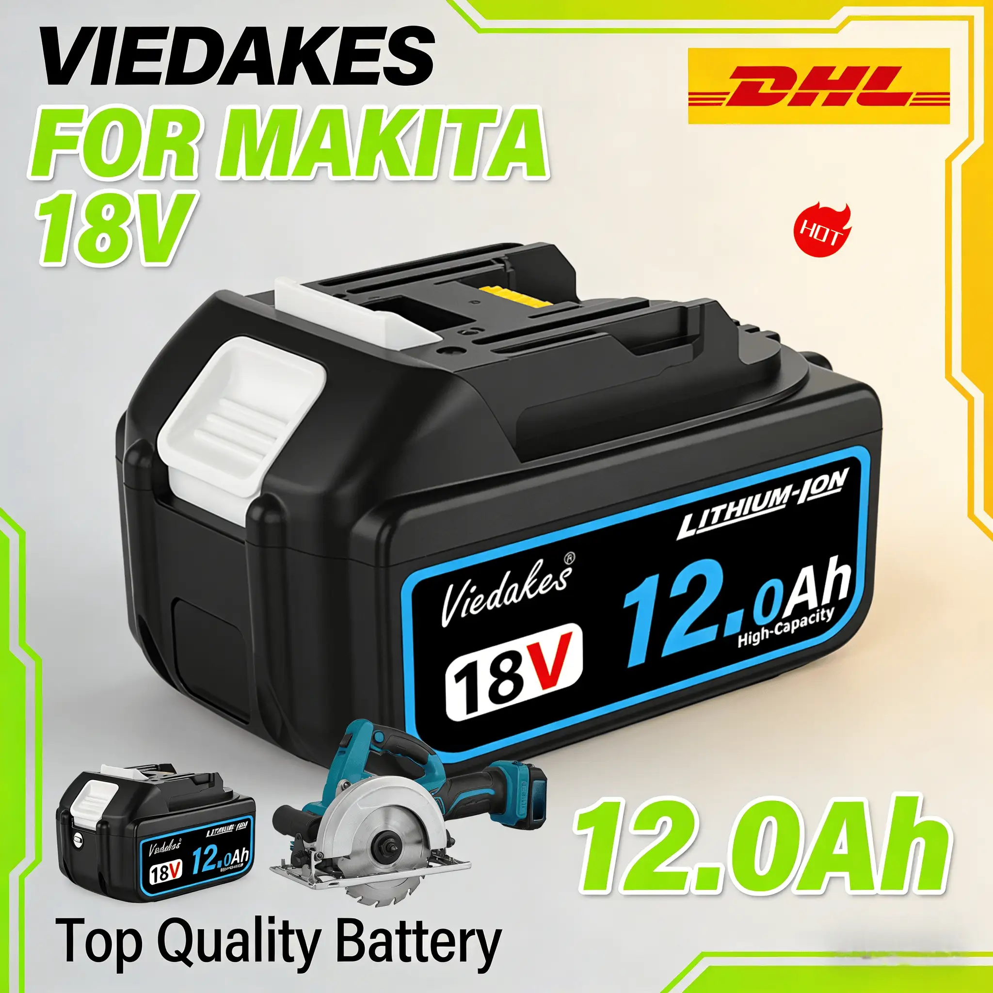 Power Tools Makita Set - VIEDAKES 18V 8.0Ah Battery And Charger