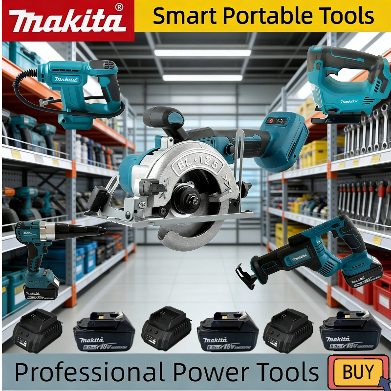 Power Tools Makita Set - Makita Cordless 18V Power Tool Set: