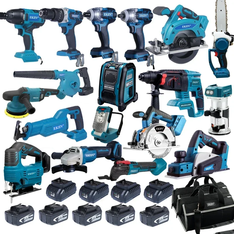 Power Tools Combo Kits - 21V Power Tools Set Electric Hammer