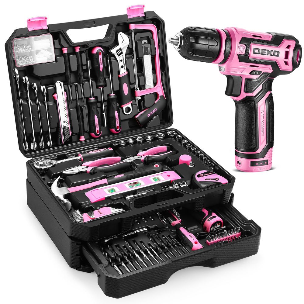 Power Tools Combo Kits - Tool Kit Box Drill Set Home