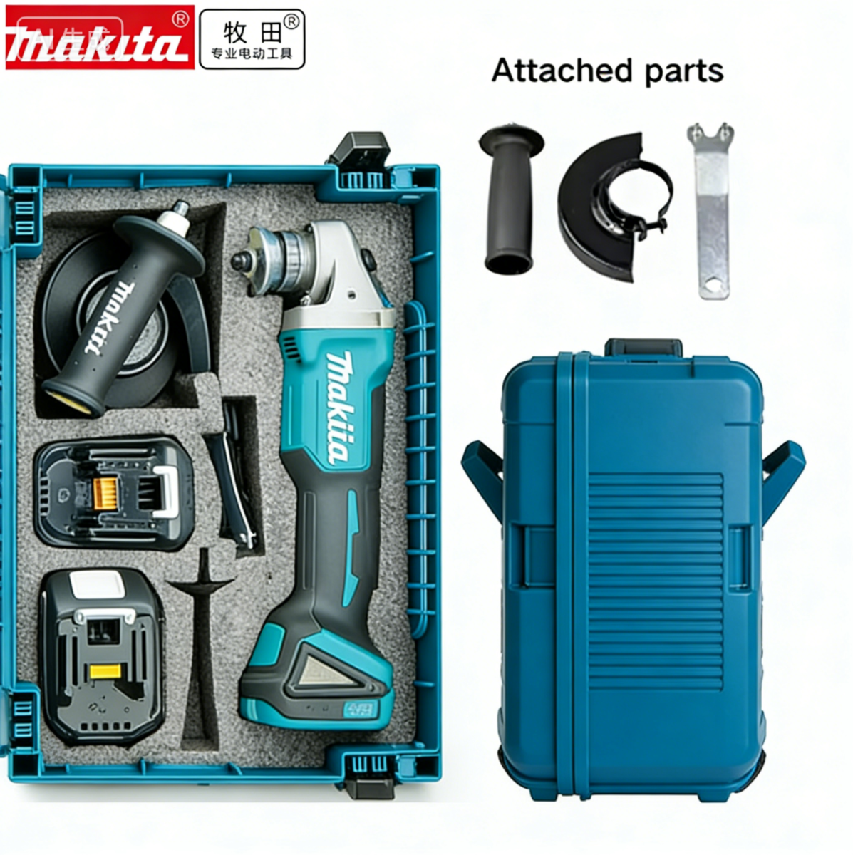 Power Tools Makita Set - Makita DGA404 battery Brushless Angle Grinder