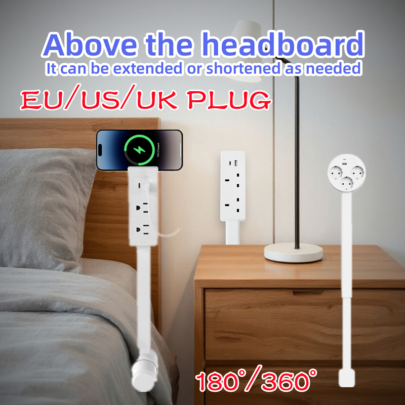 Power Tools Extension - Retractable Socket Rotates Electrical Outlet Extender