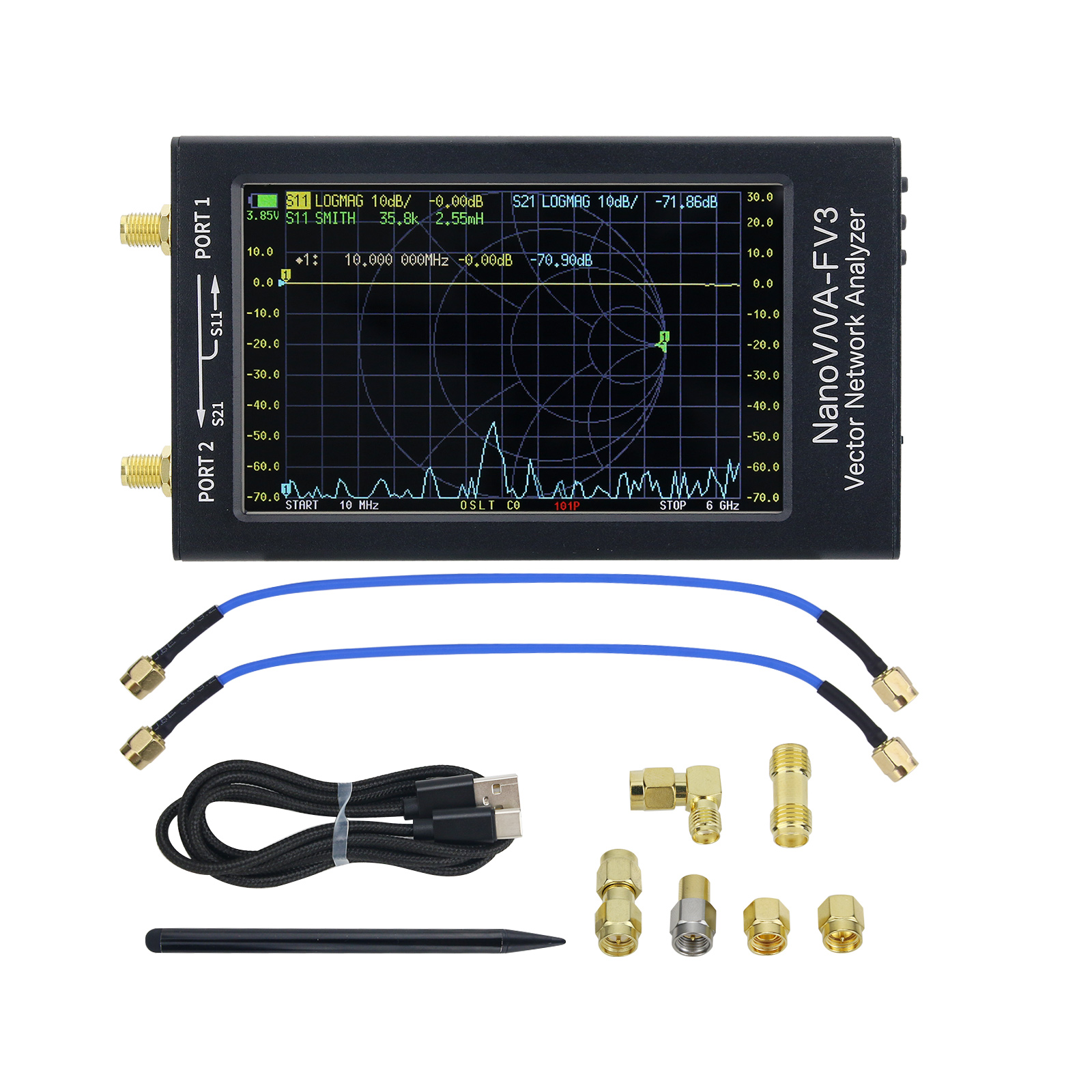 NanoVNA-F V3 1MHz-6GHz Portabl - Power Tools Vector ulasan dan harga
