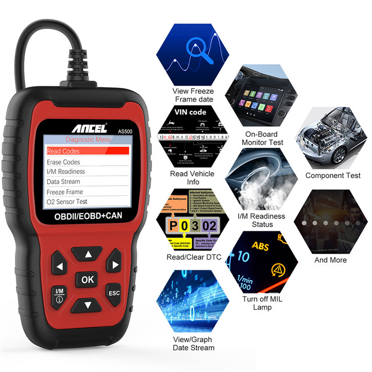 Ancel AS500 OBD2 Electric Powe - Power Tools English ulasan dan harga