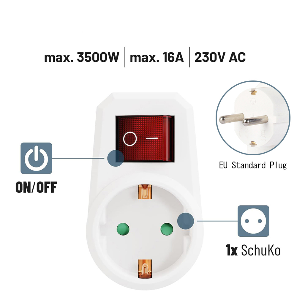 EU Extension Socket ON/OFF Swi - Power Tools Extension ulasan dan harga