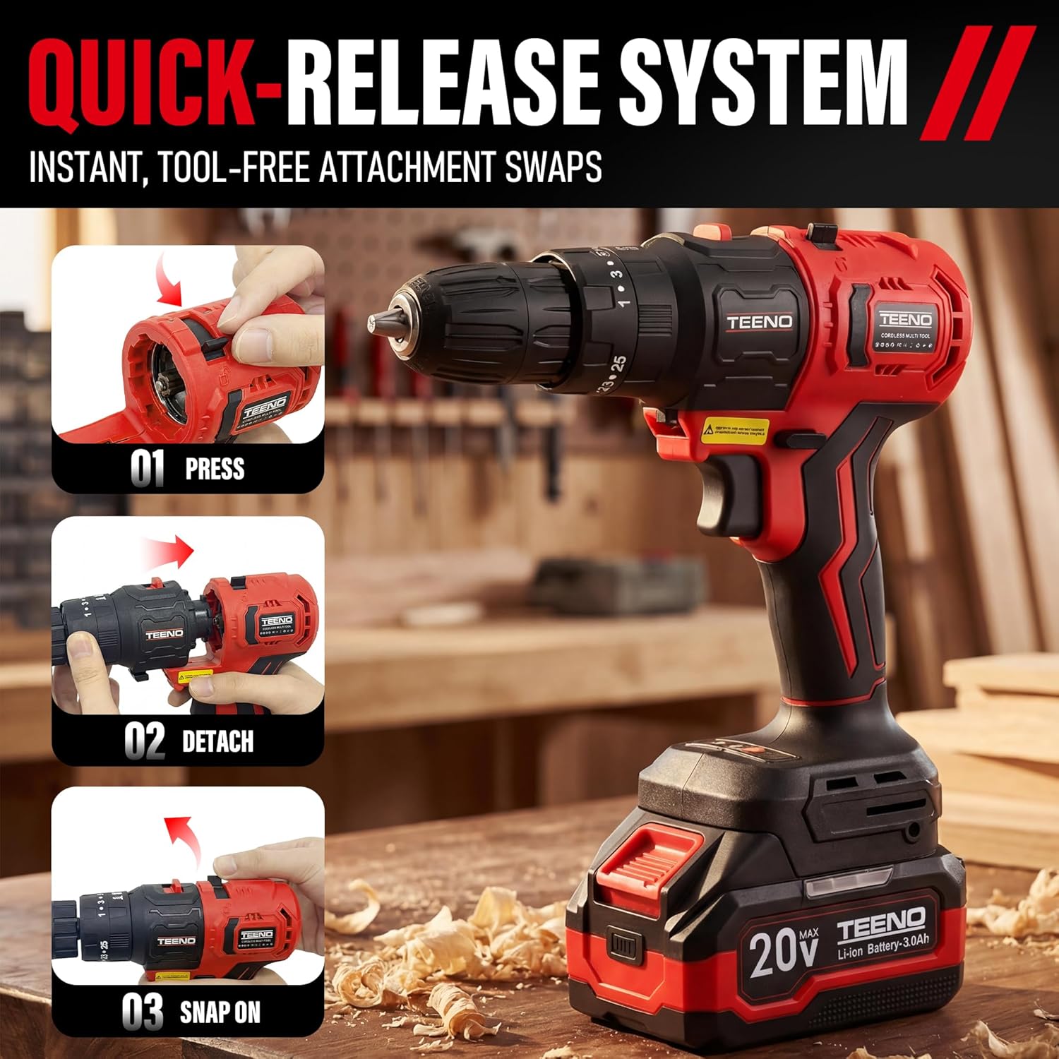 20V Brushless 6-in-1 Cordless  - Power Tools Combo Kits ulasan dan harga