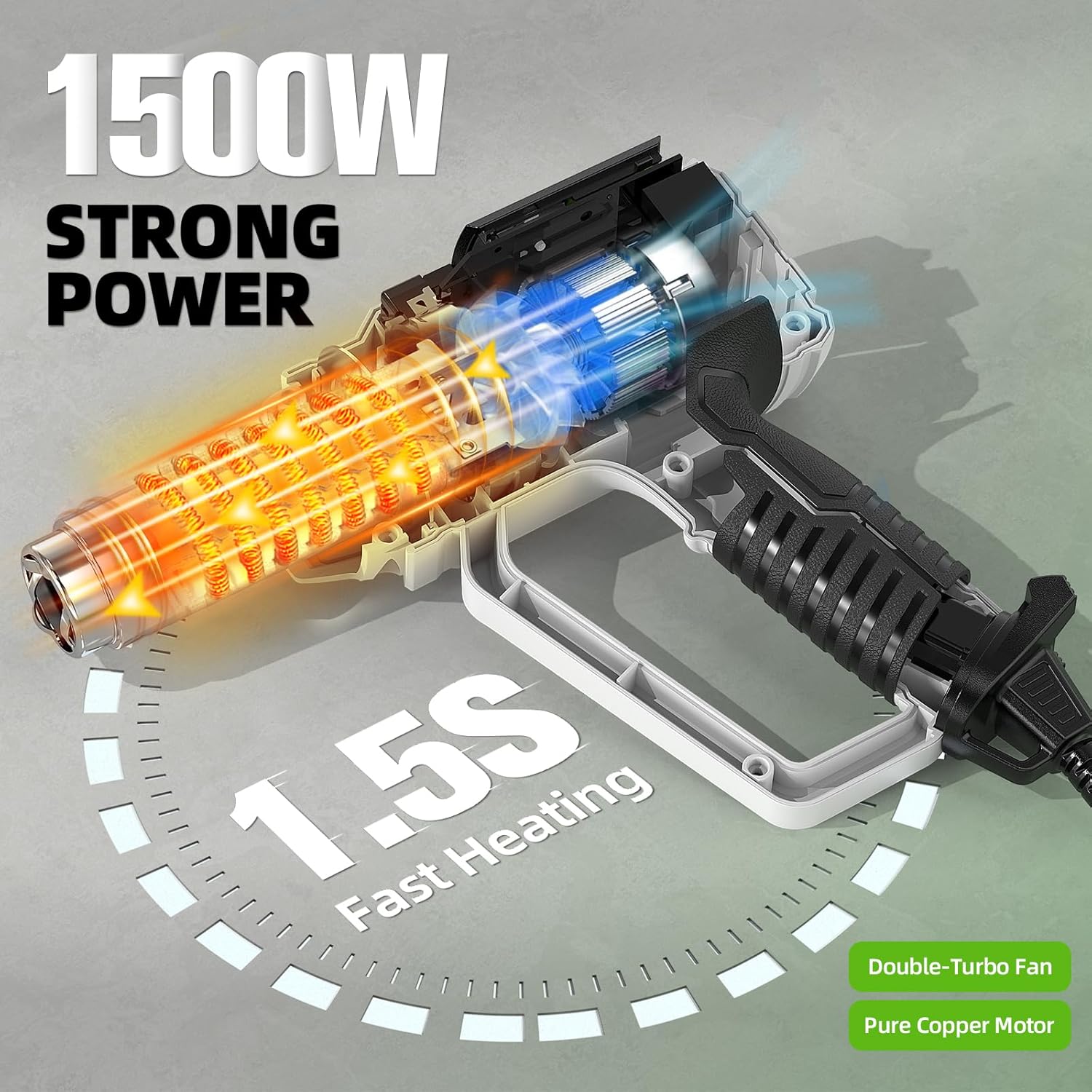 Hot Air Gun with LCD 12 Variab - Power Tools Manufacturers ulasan dan harga