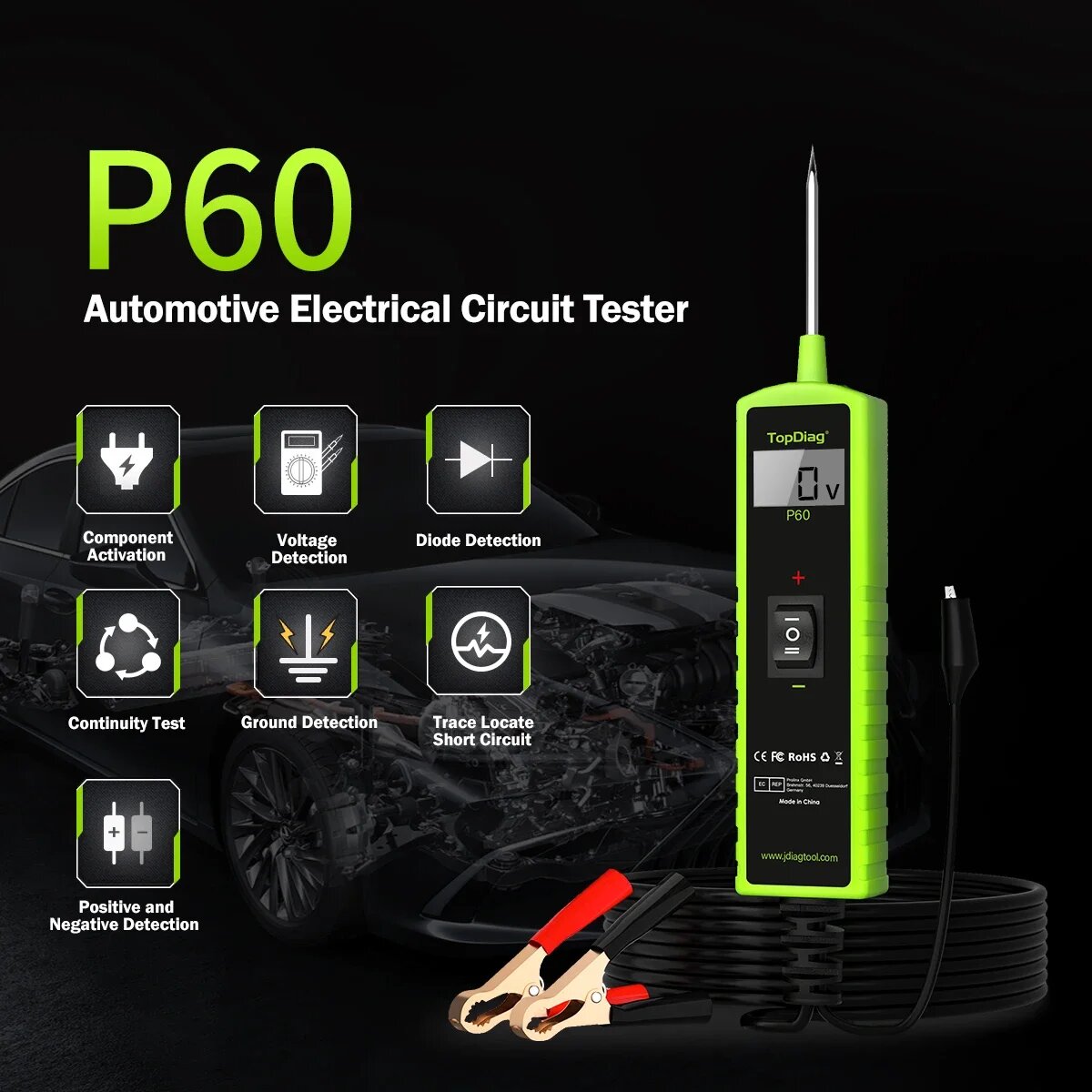 Jdiag P60 Automotive Power Cir - Power Tools In Automotive ulasan dan harga