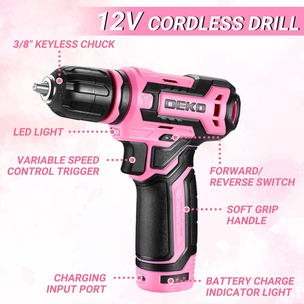Tool Kit Box Drill Set Home Me - Power Tools Combo Kits ulasan dan harga