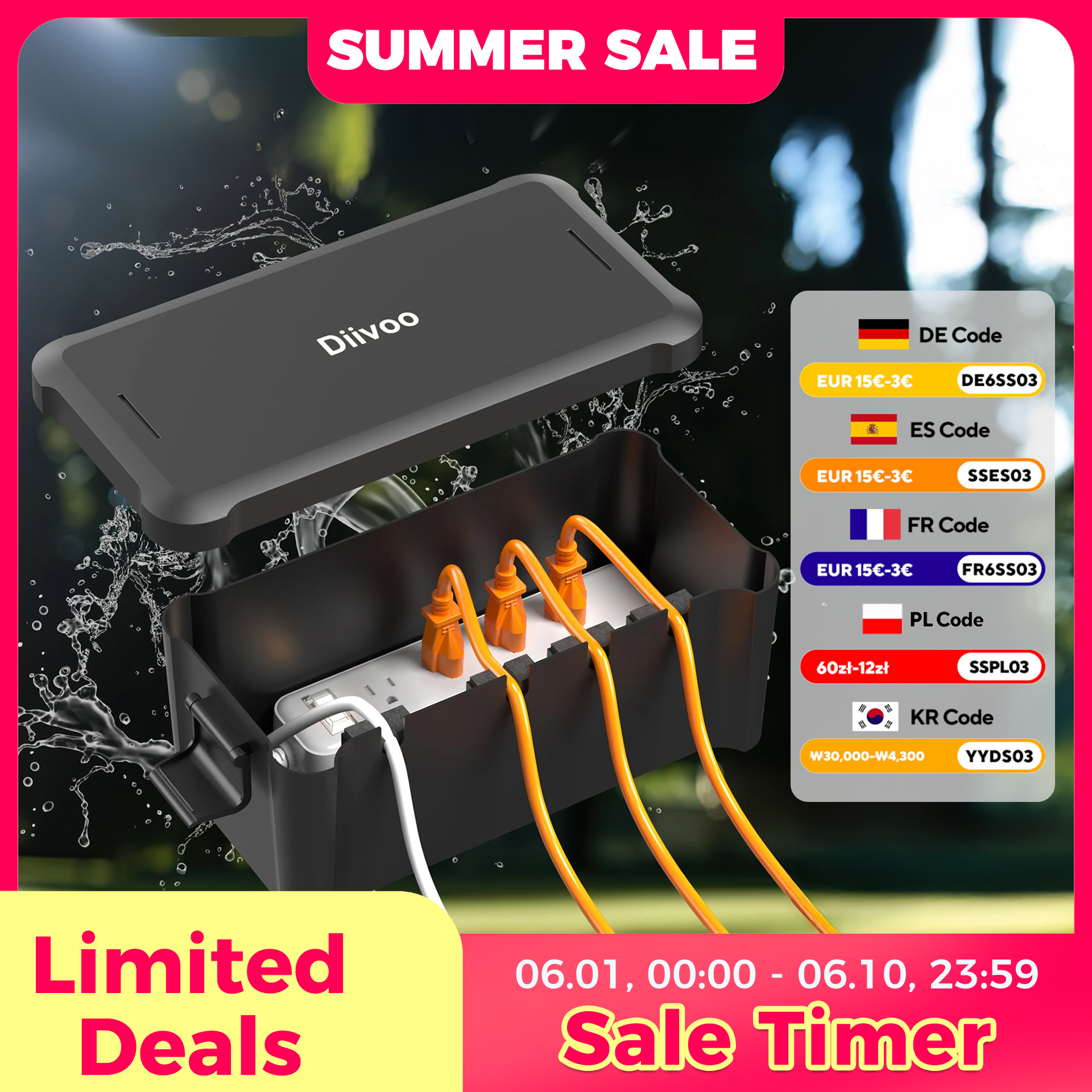 Diivoo Outdoor Waterproof Elec - Power Tools Extension ulasan dan harga