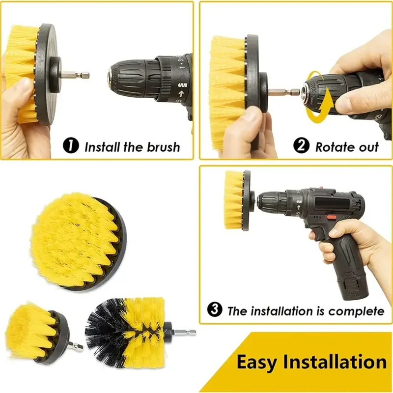 3 pcs/set drill brush set powe - Power Tools Equipment ulasan dan harga