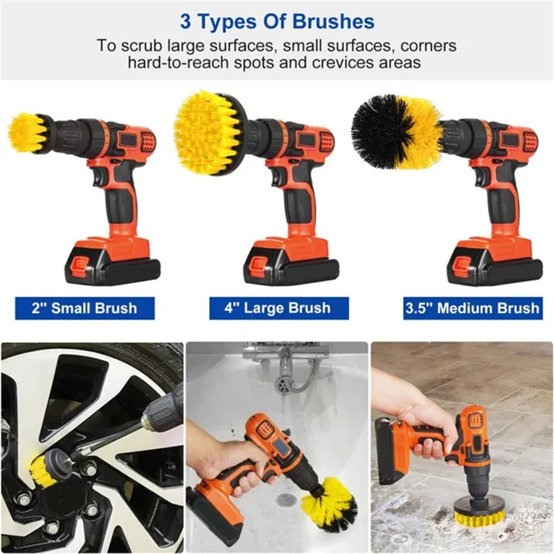 3 pcs/set drill brush set powe - Power Tools Equipment ulasan dan harga