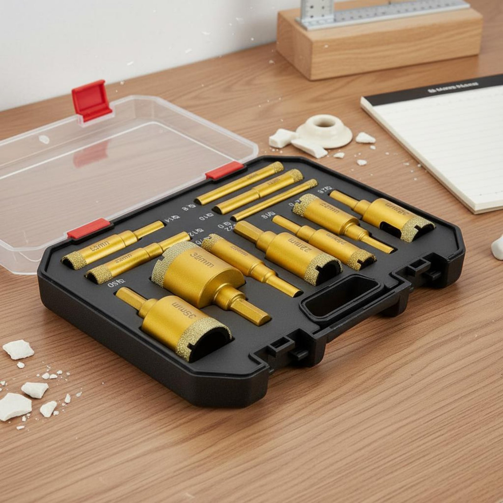 12 Pieces Brazed Crystal Drill - Power Tools Drill ulasan dan harga