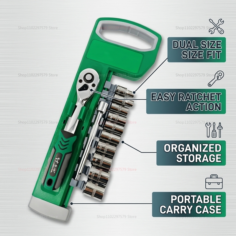 1/4 3/8 Inch Ratchet Socket Se - Power Tools In Automotive ulasan dan harga