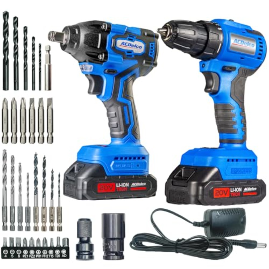 【Spot goods】20V Cordless Drill - Power Tools Combo Kits ulasan dan harga