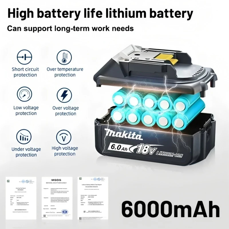 Makita 6.0 Ah Battery 18V LXT  - Power Tools Makita Set ulasan dan harga